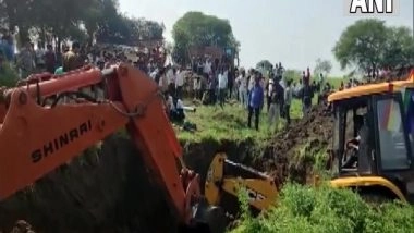India News | 7-year-old Boy Falls into Borewell in MP's Damoh District, Rescue Efforts on