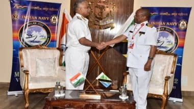 World News | Chief of Navy Staff Admiral Hari Kumar Meets Navy Commander of Tanzania