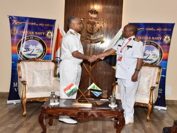 World News | Chief of Navy Staff Admiral Hari Kumar Meets Navy Commander of Tanzania - Vimarsana News