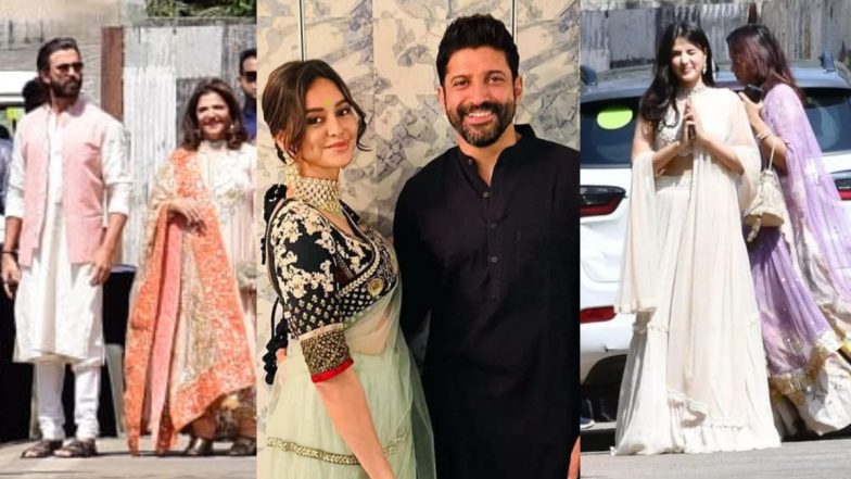 Farhan Akhtar-Shibani Dandekar Wedding: Hrithik Roshan, Rhea Chakraborty, Anusha Dandekar and Others Arrive in Style for the Couple’s Big Day in Khandala (View Pics)