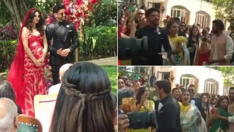 Farhan Akhtar and Shibani Dandekar Dance to ‘Dil Chahta Hai’ Tunes on Their Wedding Day (Watch Viral Video)