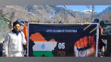 World News | Young Kashmiris Hold Car Rallies, Carry Indian Flag to Counter Pak Propaganda