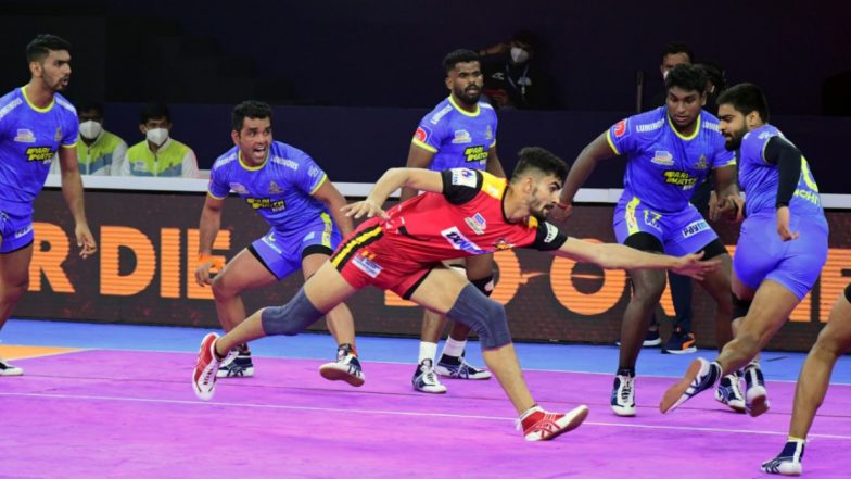 Bengaluru Bulls vs UP Yoddha, PKL 2021–22 Live Streaming Online on Disney+ Hotstar: Watch Free Telecast of Pro Kabaddi League Season 8 on TV and Online