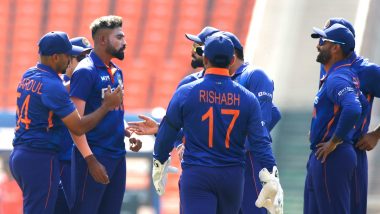 India vs West Indies 1st ODI 2022 Live Update: Yuzvendra Chahal Takes Four Wickets, Jason Holder Hits 57 As WI Bundle Out for Just 176