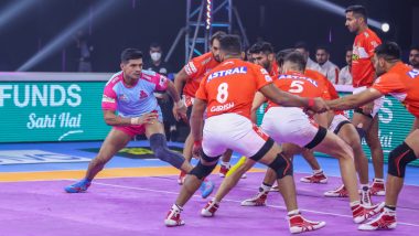 Gujarat Giants vs Jaipur Pink Panthers, PKL 2021–22 Live Streaming Online on Disney+ Hotstar: Watch Free Telecast of Pro Kabaddi League Season 8 on TV and Online
