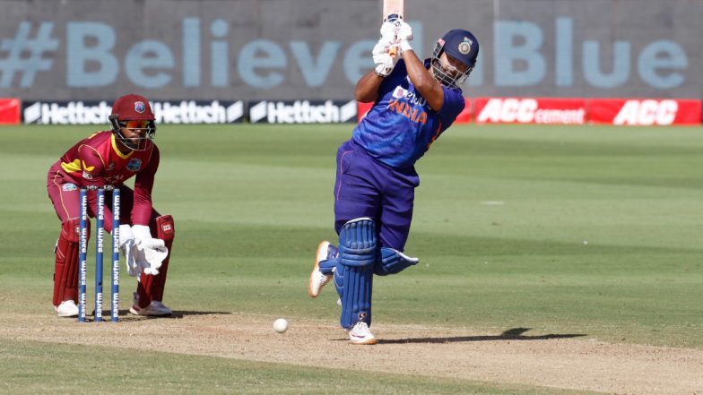 India vs West Indies 3rd ODI 2022 Live Updates: Rishabh Pant Gets Dismissed by Hayden Walsh After Hitting His 5th ODI Half-Century