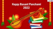 Basant Panchami Images & Saraswati Puja 2022 HD Wallpapers for Free Download Online: Wish Happy Vasant Panchami With New WhatsApp Messages, GIFs, Quotes and Greetings