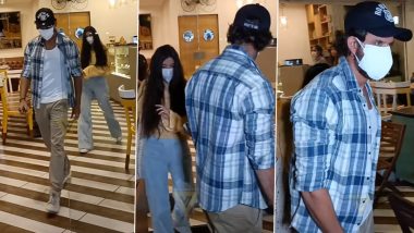 Hrithik Roshan Holds Rumoured GF Saba Azad’s Hand in Public As They Get Clicked for a Dinner Date (Watch Video)