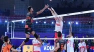 Sports News | PVL: Hyderabad Black Hawks Take Down Kolkata Thunderbolts