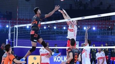 Sports News | PVL: Hyderabad Black Hawks Take Down Kolkata Thunderbolts