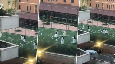 Nuns Playing Football Video Goes Viral! Watch a Bunch of Spirited Sisters Enjoy Kickabout On Small Soccer Court In Italy