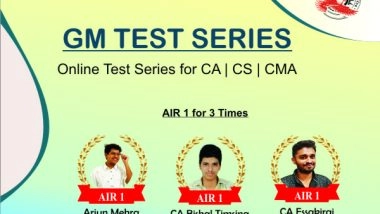 Business News | GM Test Series Foresees Another ICAI All India Rank 1, After Three Consecutive Triumphs