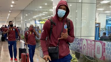 India vs West Indies 2022: Kieron Pollard-Led WI Side Arrives in Ahmedabad for Upcoming White-Ball Series