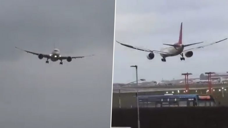 Storm Eunice: Air India Pilots Manage To Land B787 Dreamliner Aircraft With Ease at London Heathrow (Watch Video)