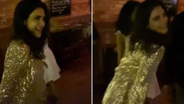 Karishma Tanna Dances in a Shimmery Outfit to Samantha Ruth Prabhu’s ‘Oo Antava’ at Her Wedding Reception; Video Goes Viral