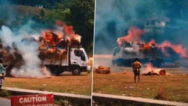 Kerala Man Drives Burning Lorry To Safety In Kodenchery (Watch Video)