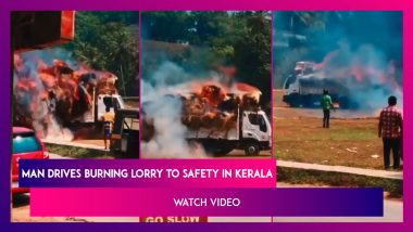 Kerala: Man Drives Burning Lorry To Safety, Watch Video