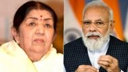 Lata Mangeshkar Dies at 92: PM Narendra Modi Condoles Legendary Singer's Demise, Says 'She Leaves A Void in Our Nation That Cannot Be Filled'