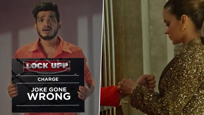 Lock Upp: Munawar Faruqui Gets ‘Arrested’ as the Second Contestant of Kangana Ranaut’s Fearless Reality Show (Watch Video)