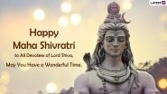 Maha Shivratri 2022 Wishes, Greetings & HD Images: WhatsApp Stickers, Om Namah Shivaya Wallpapers, Facebook Messages, GIFs and SMS To Celebrate Mahashivratri