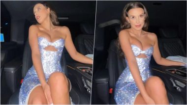 Millie Bobby Brown Bares Plenty of Cleavage in Dreamy Sequin Silver Gown at Her 18th Birthday Party Celebrations (View Pics)