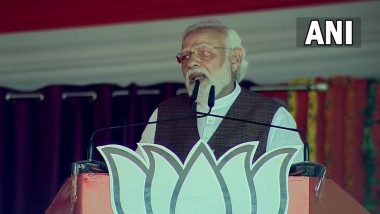 PM Narendra Modi Slams Akhilesh Yadav Over His 'BJP Ka Tika' Remark, Says 'Parivarwadis Have Problems with 'Modi, Yogi, COVID-19 Vaccine'