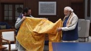 PM Narendra Modi Presents Chadar To Be Offered at Ajmer Sharif Dargah to Mukhtar Abbas Naqvi