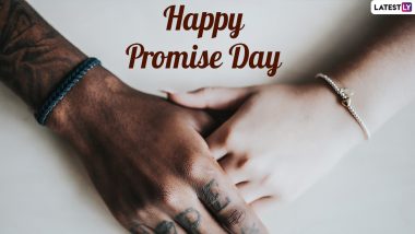 Happy Promise Day 2022 Wishes and Quotes: Send WhatsApp Stickers, HD Images, Promise Quotes, Telegram Messages, Love Heart GIFs and Greetings To spread Happiness During Valentine Week