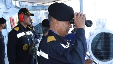 India News | Chief of Naval Staff Visits Visakhapatnam; Inspects Preparations for President's Fleet Review, Naval Exercise MILAN