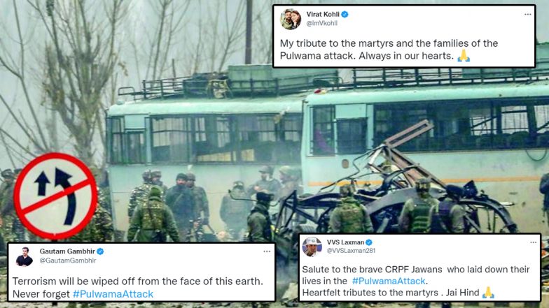 Pulwama Attack: Virat Kohli, VVS Laxman and Others Pay Tribute to Martyrs of the Terrorist Attack (Check Posts)