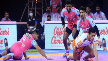 Jaipur Pink Panthers vs Telegu Titans, PKL 2022 Live Streaming Online on Disney+ Hotstar: Watch Free Telecast of Pro Kabaddi League Season 9 on TV and Online