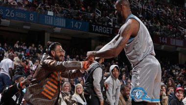 Ranveer Singh Meets LeBron James During Los Angeles Lakers NBA 2021-22 Match (See Pic)