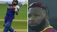 Keiron Pollard&rsquo;s Reaction to Rohit Sharma&rsquo;s Six During IND vs WI, 1st ODI 2022 Goes Viral
