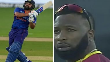 Keiron Pollard’s Reaction to Rohit Sharma’s Six During IND vs WI, 1st ODI 2022 Goes Viral