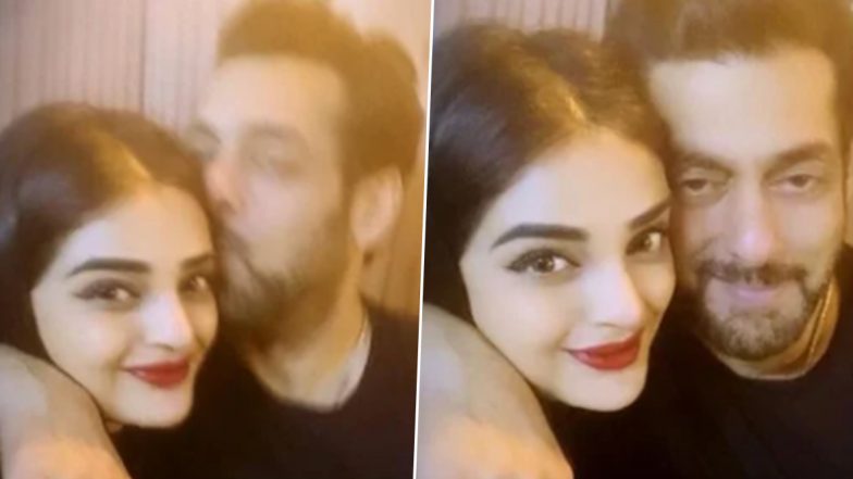 Salman Khan Gives a Peck to Vishal Kotian’s GF Payal Shetty at Bigg Boss 15 After-Party; Adorable Picture Goes Viral