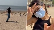 Shehnaaz Gill Shares a Beautiful Video of Chasing Birds at Beach, Actress Wishes &lsquo;She Could Fly Away Too&rsquo; &ndash; WATCH