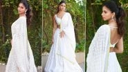 Suhana Khan Is a Desi Princess as She Strikes a Pose in Classic White Chikankari Outfit by Manish Malhotra! (View Pics)