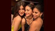 Suhana Khan, Ananya Panday, Shanaya Kapoor Give Friendship Goals As They Pose for a Stylish Snap at Farhan Akhtar-Shibani Dandekar&rsquo;s Post-Wedding Bash!