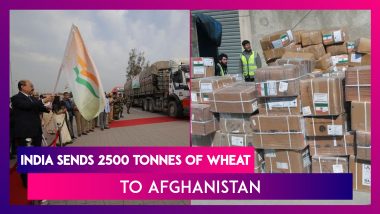 India Sends 2500 Tonnes Of Wheat To Afghanistan, Trucks Depart From Amritsar