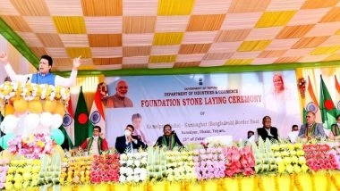World News | Tripura CM, Bangladesh Minister Lay Foundation Stone for Third Indo-Bangla Border Haat at Kamalpur