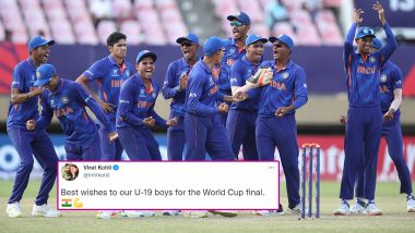 ICC U19 World Cup 2022 Final: Virat Kohli Sends Good Wishes to Indian Team Ahead of Summit Showdown Against England (Check Post)