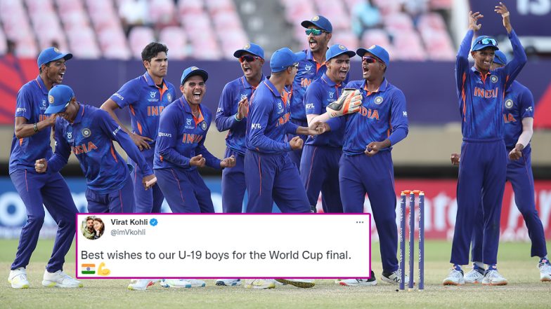 ICC U19 World Cup 2022 Final: Virat Kohli Sends Good Wishes to Indian Team Ahead of Summit Showdown Against England (Check Post)