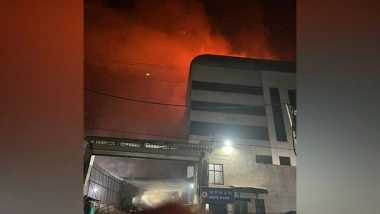 India News | Haryana: Major Fire Breaks out at a Factory in Sonipat's Kundli Industrial Area