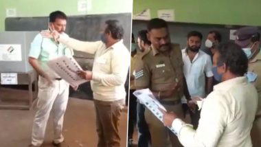 Tamil Nadu Urban Local Body Poll: BJP Booth Committee Member Asked To Leave After He Asks Muslim Voter To Remove Her Hijab (Watch Video)