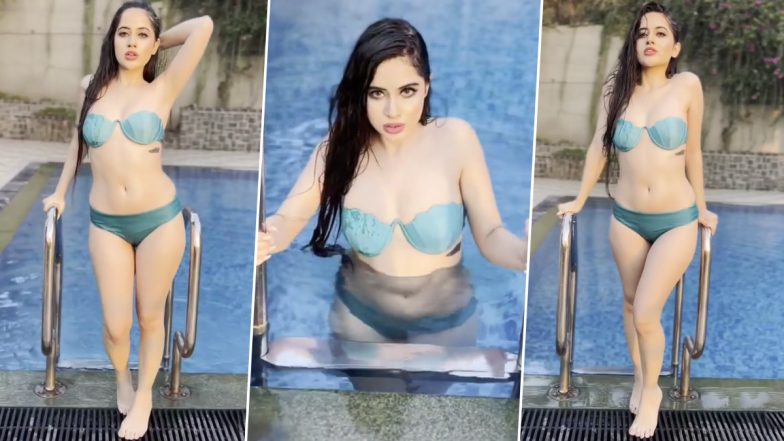 Urfi Javed Goes Wet And Wild As She Sizzles By The Pool In A Sexy Bikini Watch Viral Video