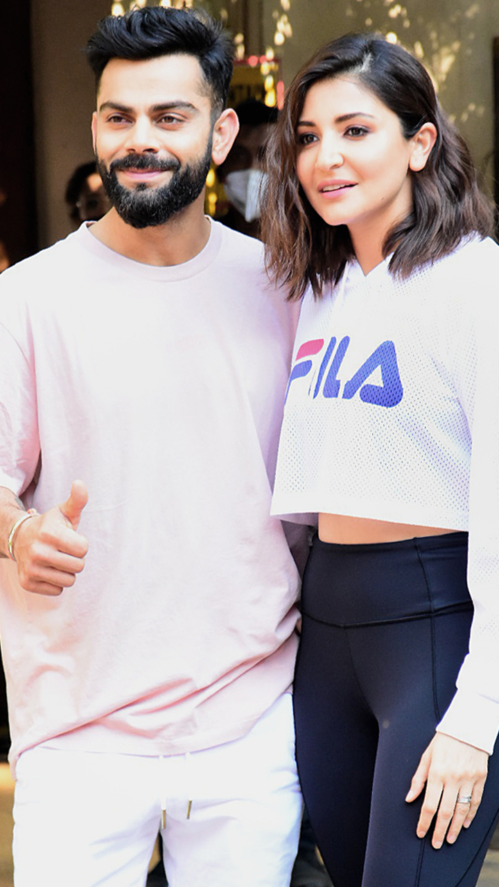 Anushka Sharma and Virat Kohli in Puma x Ami are all love and chic; Check  out the cost of her waist bag