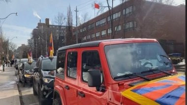 World News | Car Rally Held in Toronto to Celebrate 109th Tibetan Independence Day