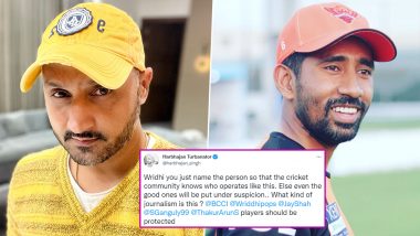 Harbhajan Singh Calls for Protection of Players After Wriddhiman Saha Shares Screenshot of Being Disrespected by Journalist