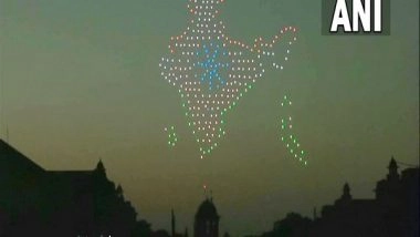 India News | Drones Made by IIT-Delhi-incubated Startup BotLab Dynamics Lit Up Sky at Beating Retreat Ceremony