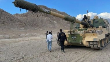 India News | After Ladakh, Indian Army Now Plans to Deploy K-9 Howitzers in Central, Eastern Sectors of LAC with China